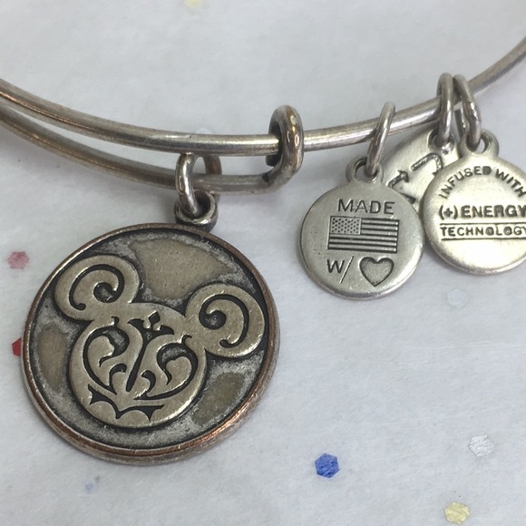 ALEX AND ANI 2014 Disney Mickey Mouse Charm Bangle Silver tone - Picture 2 of 4